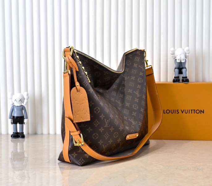 LV Monogram Canvas Vagabond Hobo angle 2