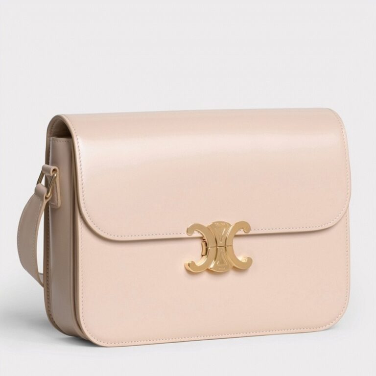 Top Quality Faux Celine Triomphe Large Bag In Nude