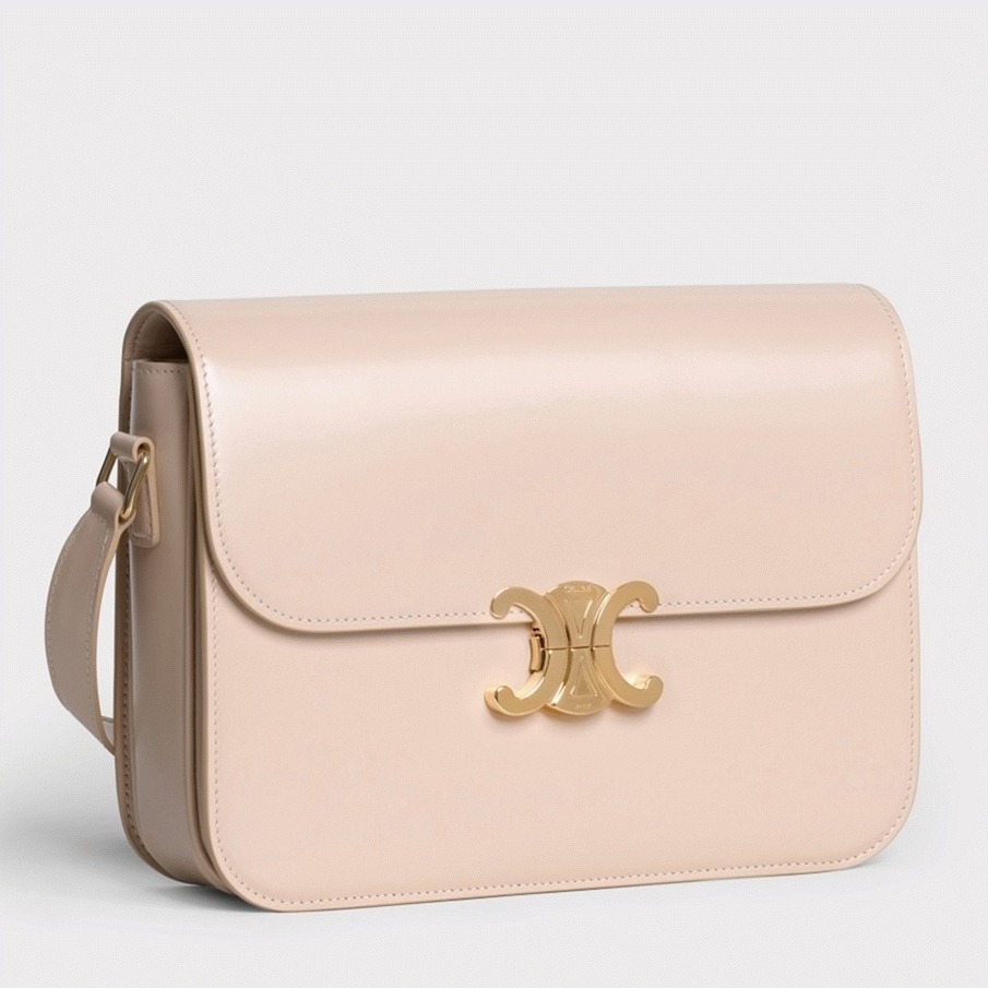 Top Quality Faux Celine Triomphe Large Bag In Nude
