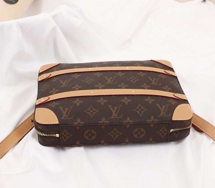 Louis Vuitton Monogram Canvas Soft Trunk Messenger PM Bag angle 4
