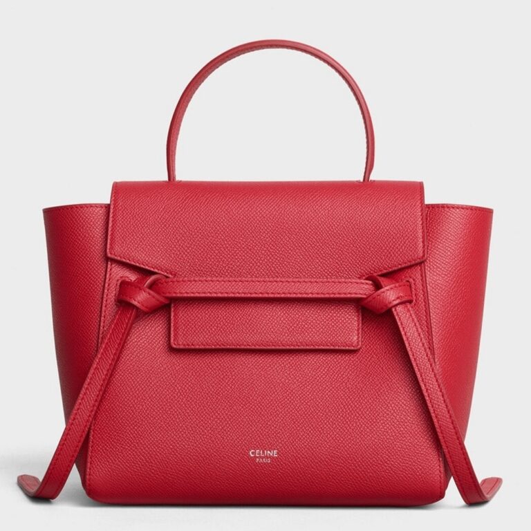 Celine Belt Nano Bag Knockoff in Red
