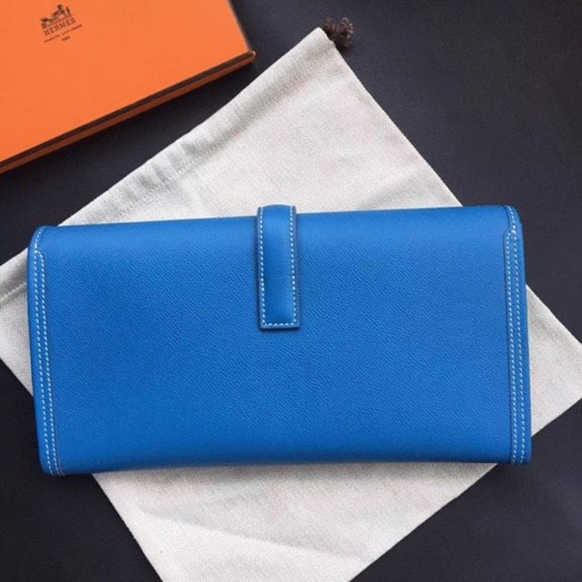 Blue replica Hermes Jige Elan 29 clutch bag angle 5