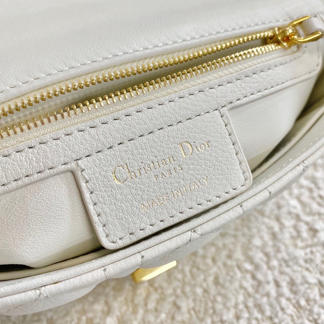 Dior Caro Small Bag Knockoff in White angle 4