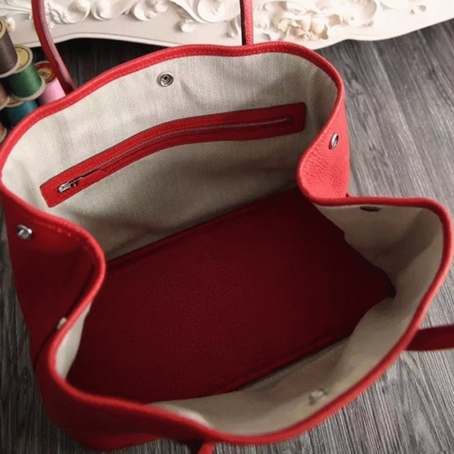 Red Fake AAA Hermes Garden Party 36cm Statement Tote angle 4