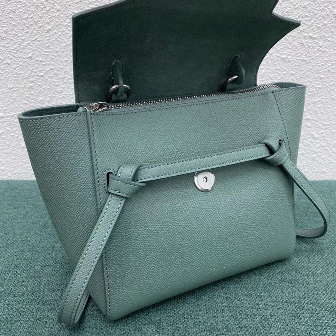 Celine Belt Nano Bag Fake in Celadon angle 3