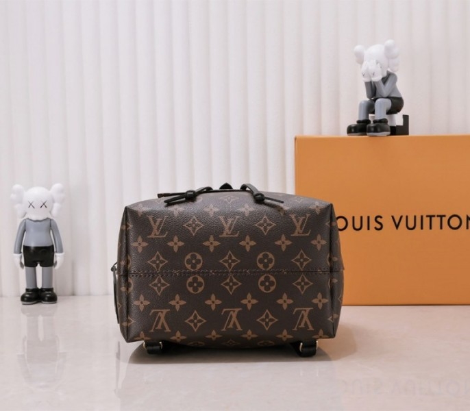 Louis Vuitton Monogram Canvas Montsouris PM Backpack In Black angle 2
