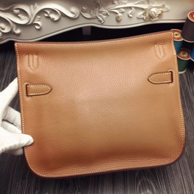 Brown replica Hermes Jypsiere 34cm handbag angle 2
