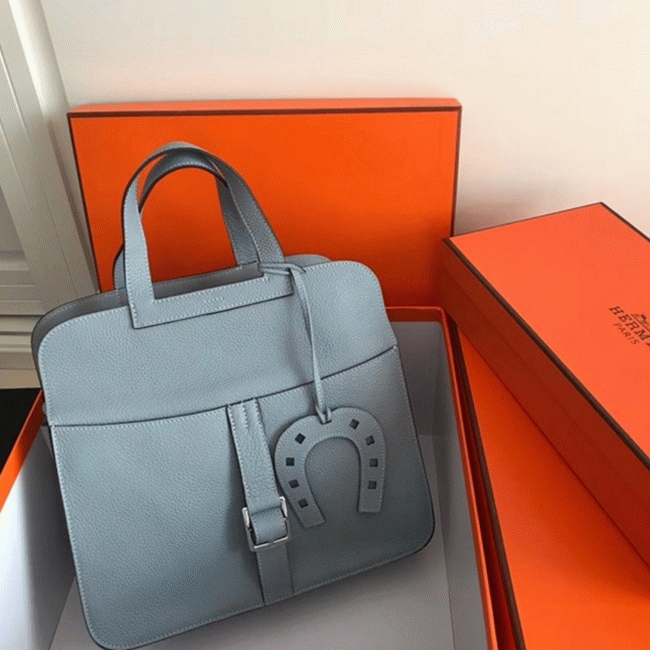 Blue Lin Copy Hermes Halzan Stylish Crossbody Bag angle 2