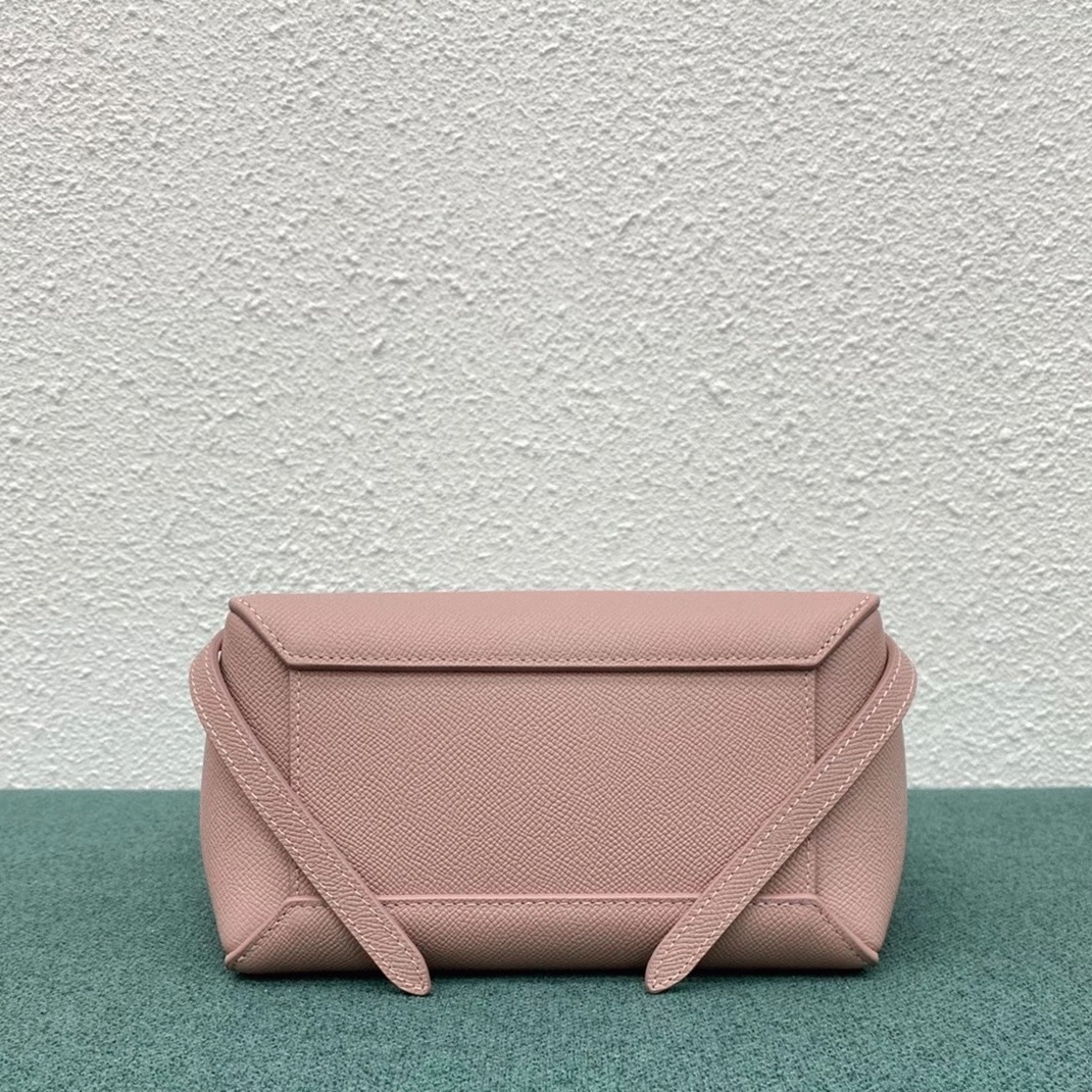 Celine Belt Nano Bag Faux in Vintage Pink angle 3