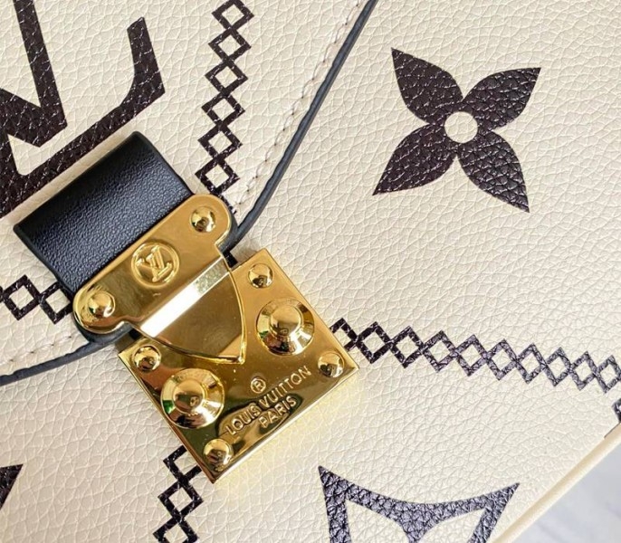 Louis Vuitton Spring 2022 Monogram Empreinte Pochette Metis Handbag In Cream angle 5