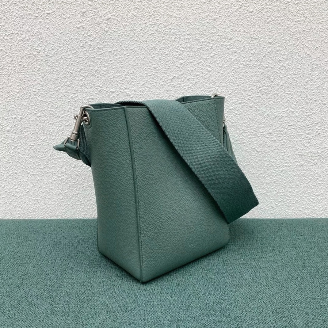 Top Quality Replica Celine Sangle Small Bucket Bag In Celadon Calfskin angle 2