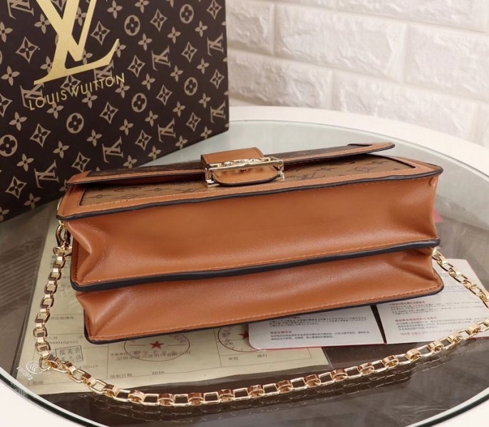 Louis Vuitton Monogram Reverse Canvas Dauphine Bag angle 5
