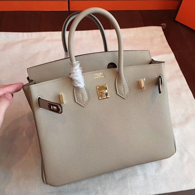 Top-Tier Grey Hermes Birkin 25cm AAA Replica angle 2