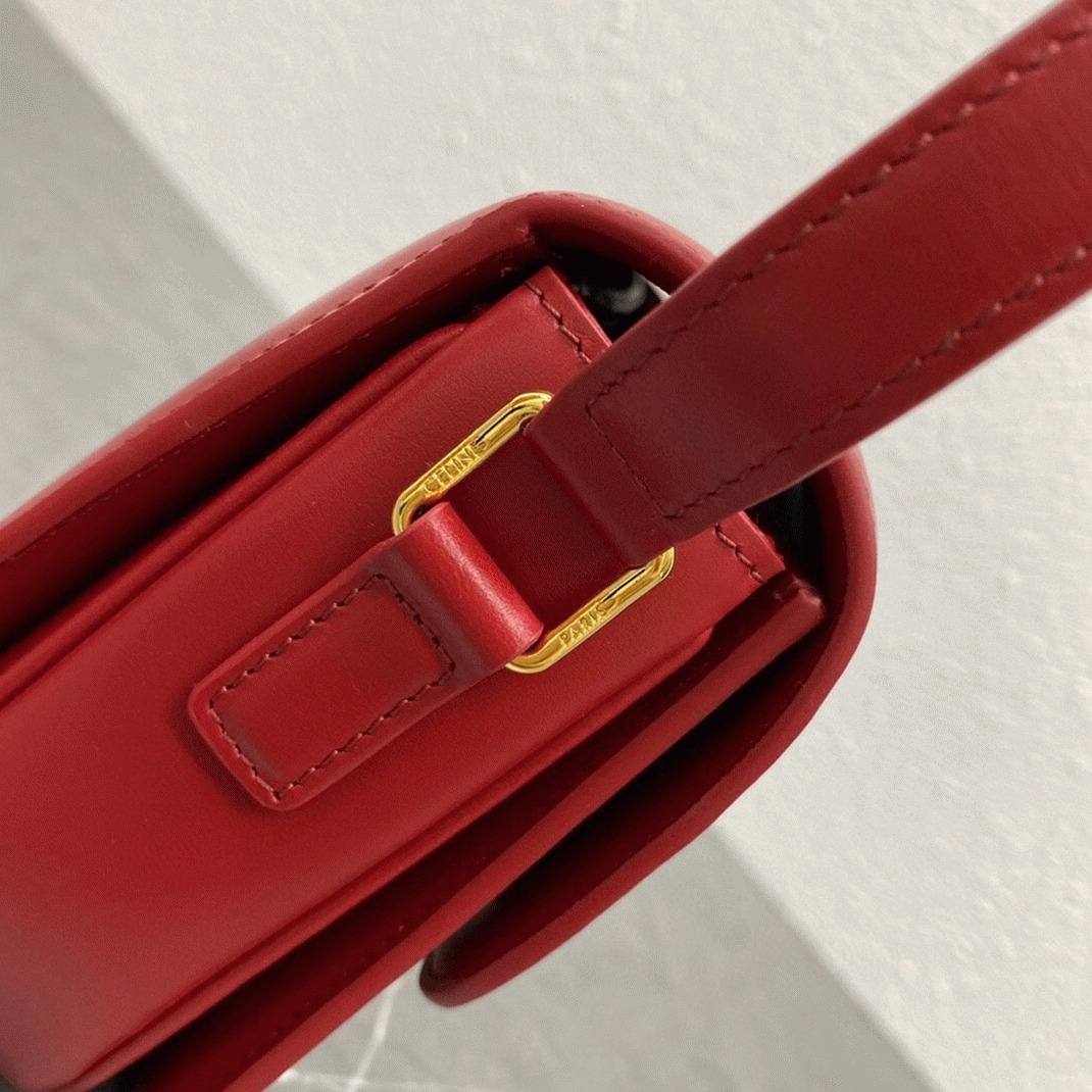 Top Quality Knockoff Celine Triomphe Teen Bag In Red angle 5