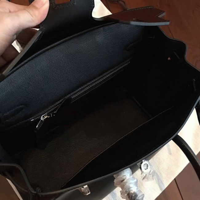 Classic Black Hermes Birkin 25cm Luxury Replica angle 5