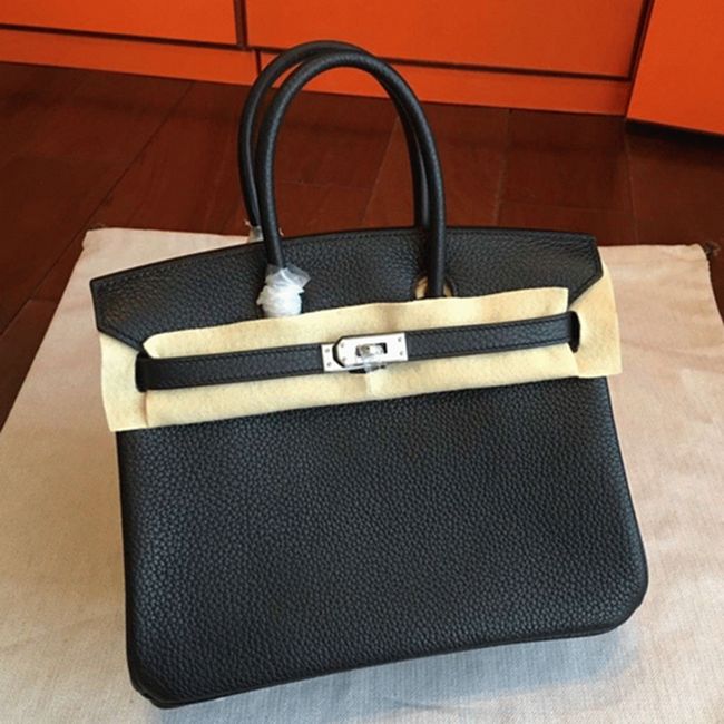 AAAAA Class Black Hermes Birkin 25cm Copy Bag