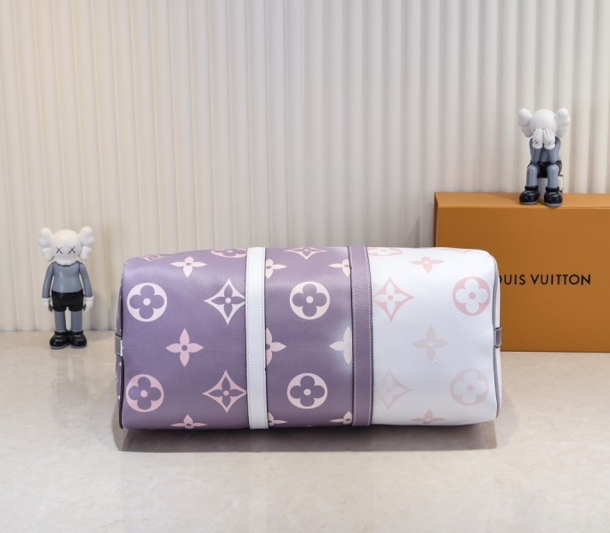 LV Spring 2022 Keepall 45 Travel Bag In Sunset Kaki angle 3