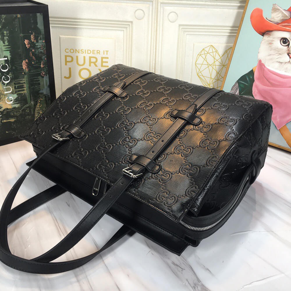GG embossed tote bag angle 4