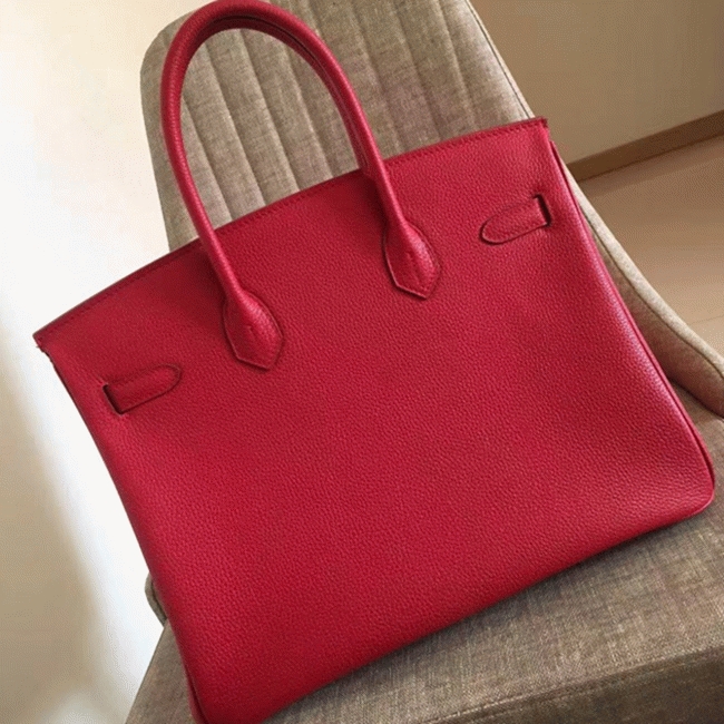 Red Hermes Birkin 35cm Designer Imitation Purse angle 3