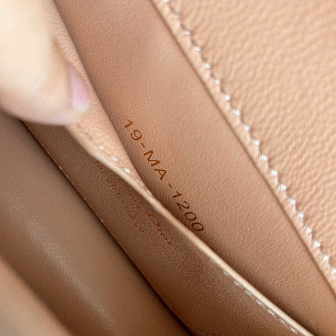 Dior 30 Montaigne Micro Bag Replica in Poudre Box Calfskin angle 2