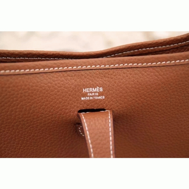 Brown Evelyne III PM Bag Replica Designer Hermes Classic Tote angle 4