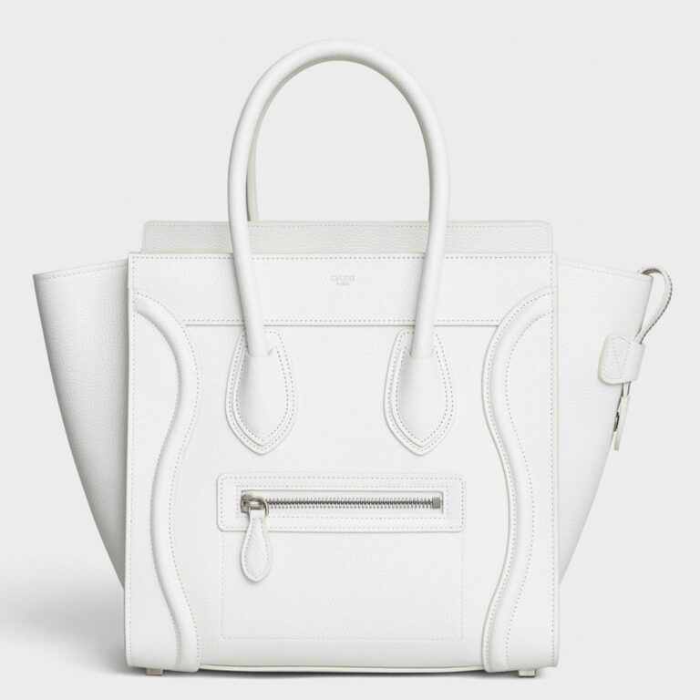 Celine Micro Luggage Tote Bag Fake in White