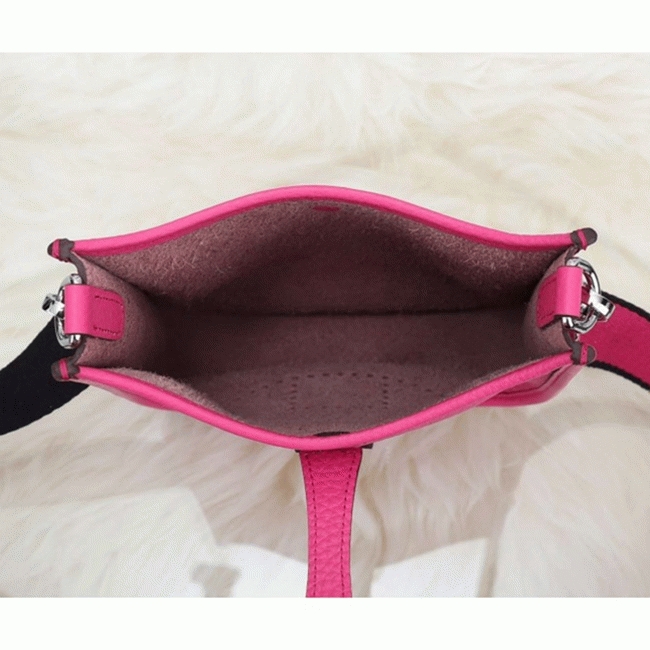 Rose Red Evelyne II TPM Messenger Bag Fake Luxury Hermes Pop Color angle 2
