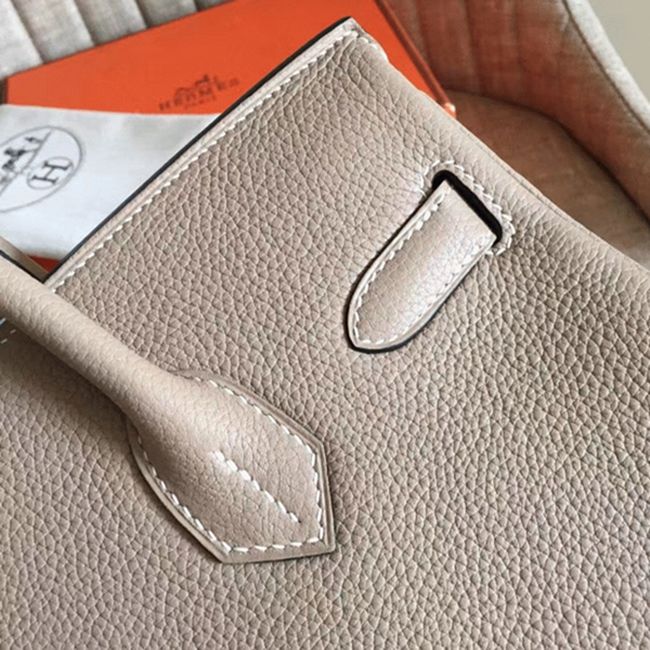 Grey High Quality Fake Hermes Birkin 30cm Purse angle 2