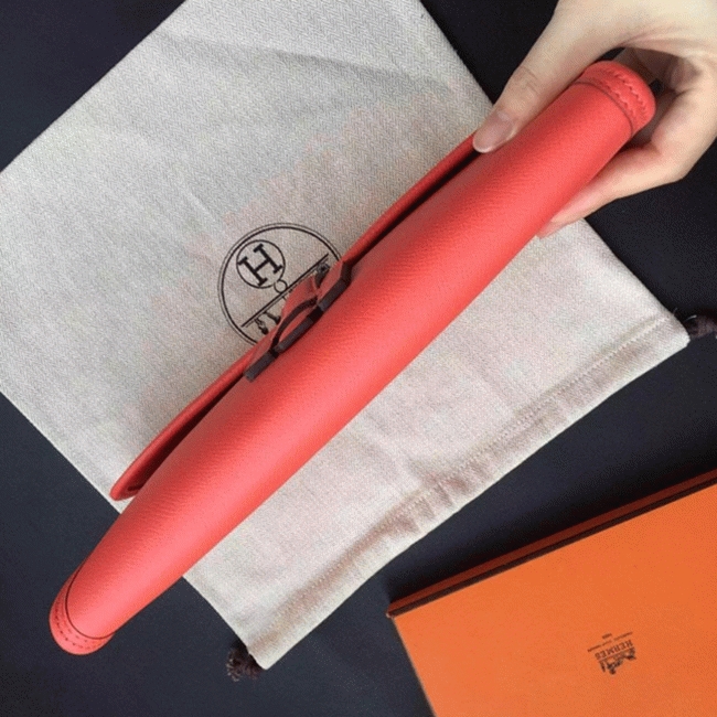 Flamingo replica luxury Hermes Jige Elan clutch bag angle 5