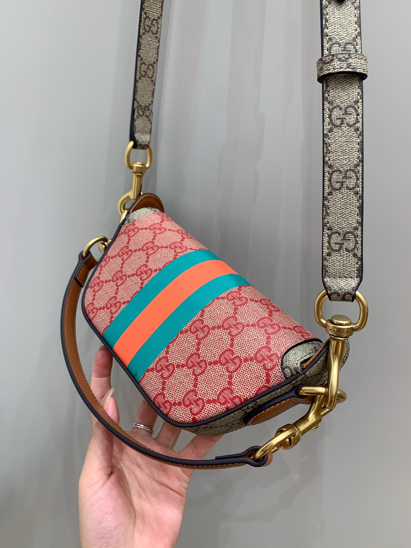 Mini Canvas GG Supreme Top-Handle Bag angle 4