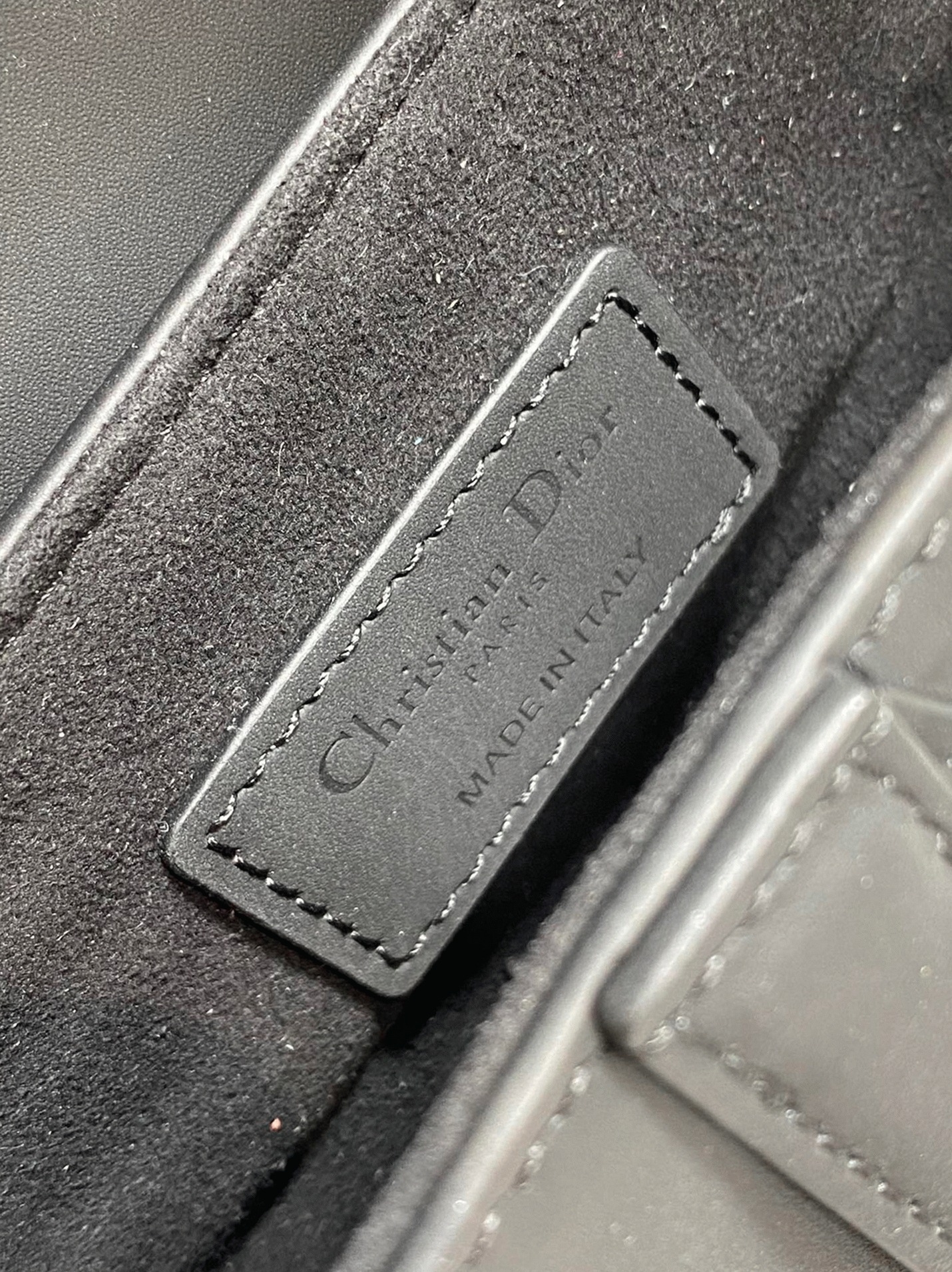 Dior Saddle Bag Fake in Gray Grained Calfskin angle 2