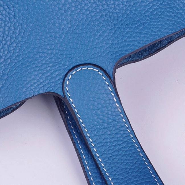 Blue replica Hermes Picotin Lock handbag angle 2