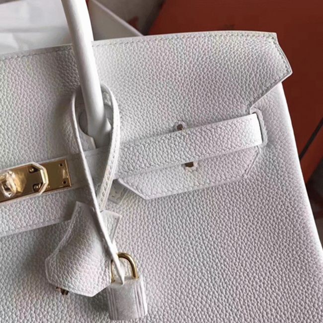 High Quality White Hermes Birkin 30cm Replica Purse angle 4