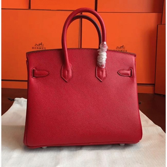 Hermes Birkin 25cm Designer-Inspired Bag in Red angle 2