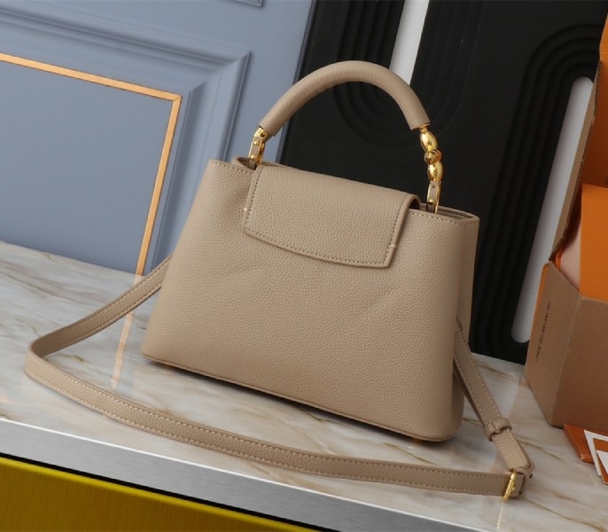 Louis Vuitton Capucines BB Handbag In Galet Gray angle 2