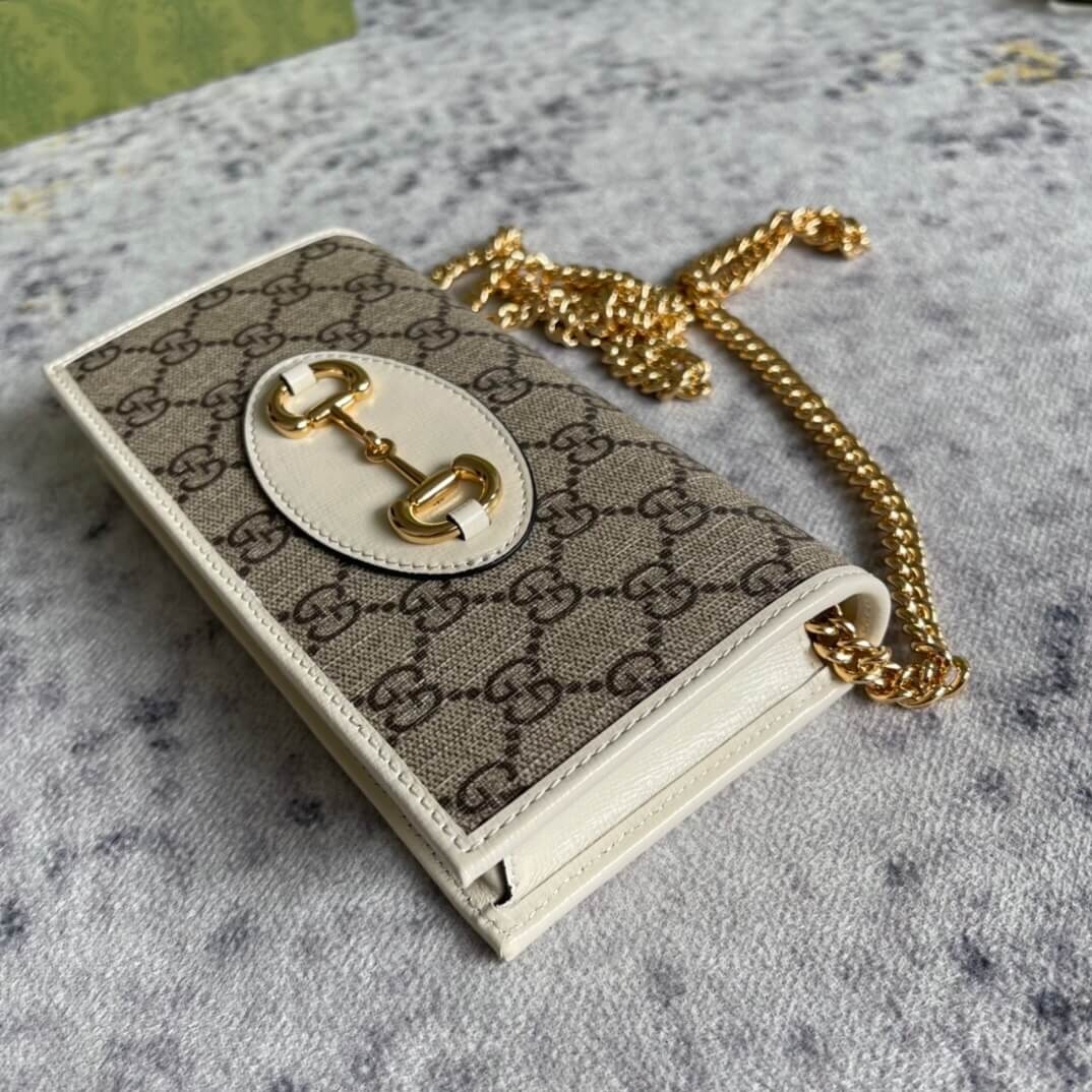 Gucci Horse Buckle 1955 Chain Wallet angle 2