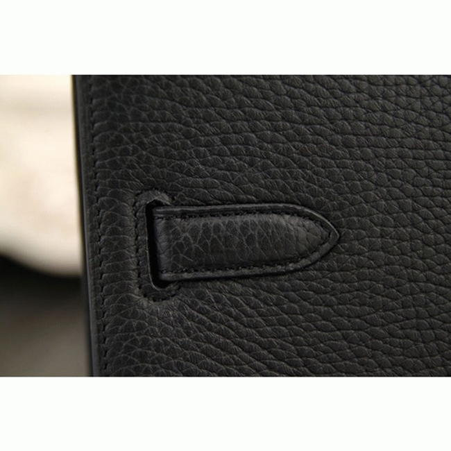 Black Calf Leather Replica Top Hermes Kelly Depeche 38cm Professional Briefcase angle 5