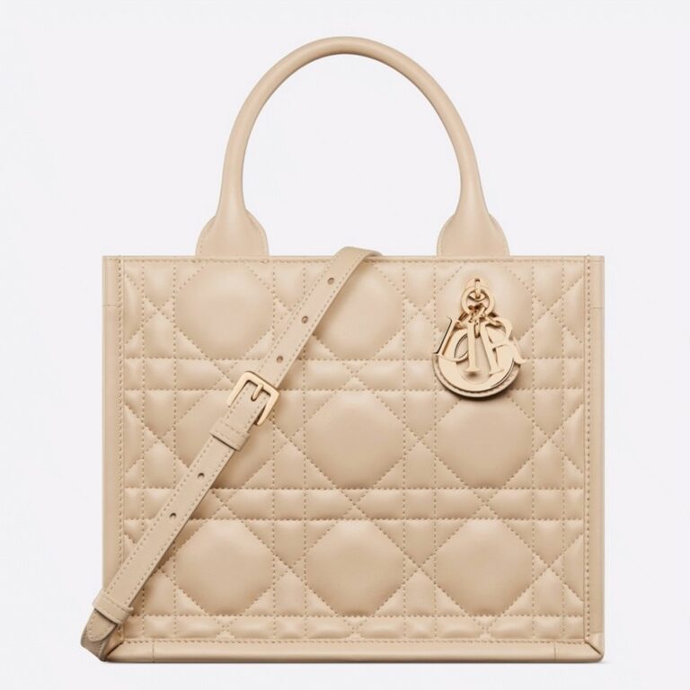 Dior Small Book Tote Bag Replica with Strap in Beige