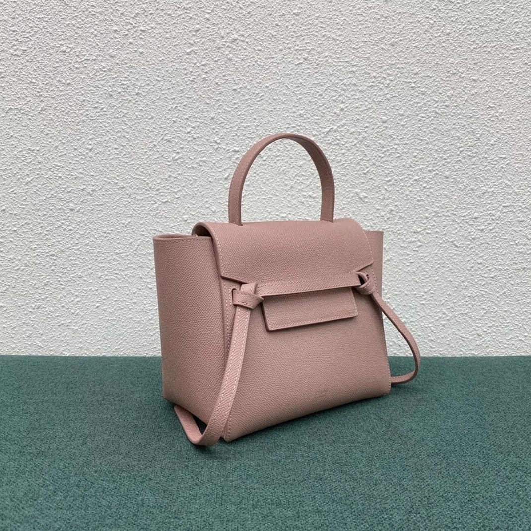 Celine Belt Nano Bag Faux in Vintage Pink angle 2