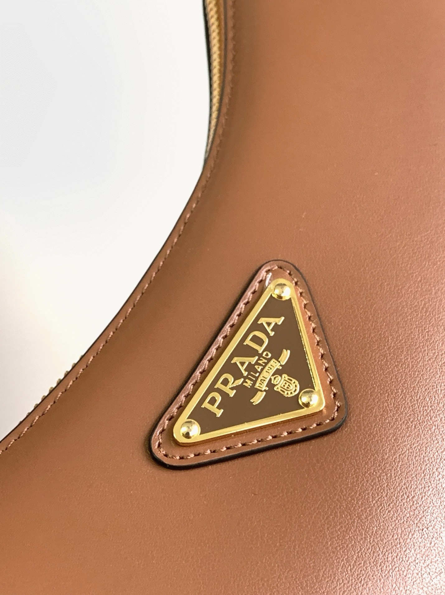 Brown Prada Arque Shoulder Bag Replica angle 5