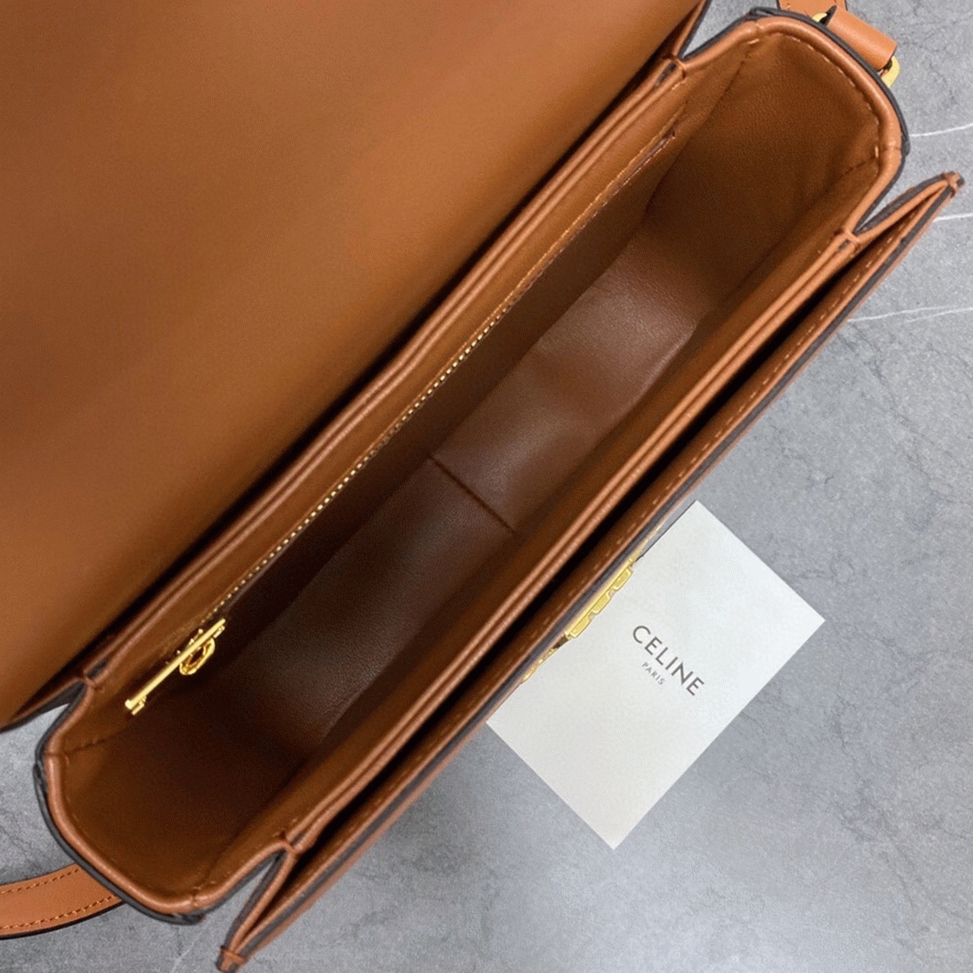 Top Quality Replica Celine Triomphe Teen Bag In White Triomphe Canvas angle 2