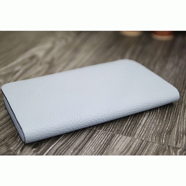 Blue lin best replica Hermes Dogon combine wallet angle 5