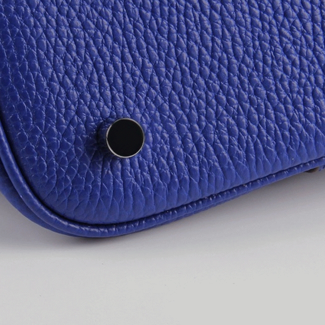Electric blue imitation AAA Hermes Picotin Lock handbag angle 4