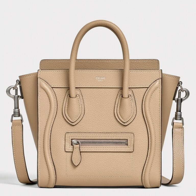 Celine Nano Luggage Tote Bag Knockoff in Dune