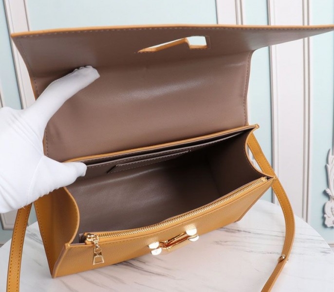 Louis Vuitton Twist One Handle MM Handbag In Vibrant Honey angle 5