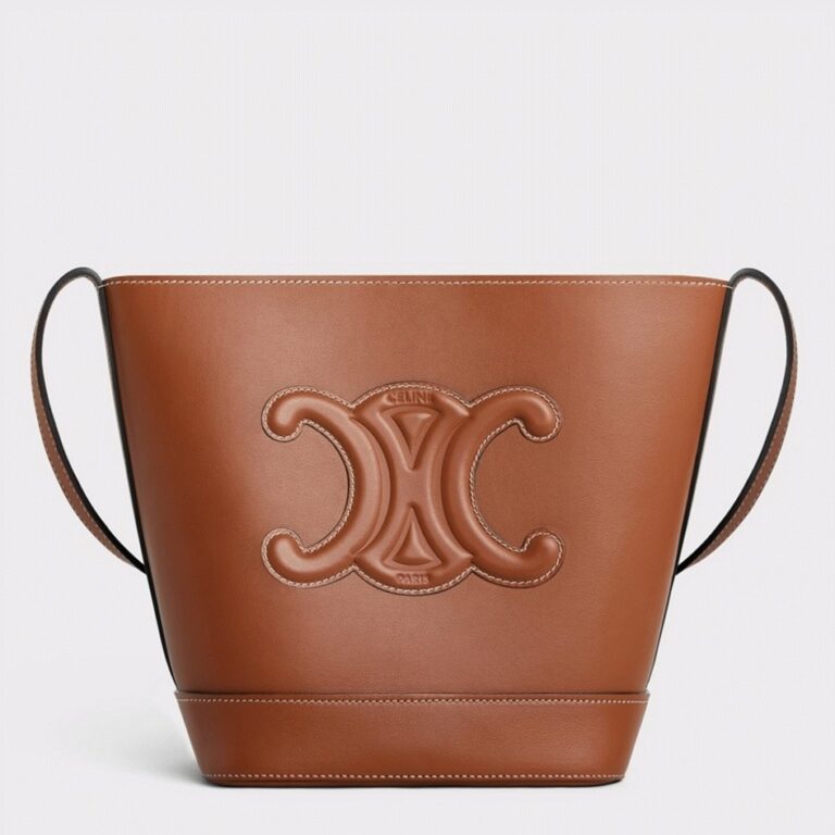 Top Quality Replica Celine Small Bucket Cuir Triomphe In Brown Calfskin