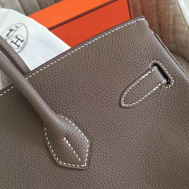 Etoupe Best Value Replica Hermes Birkin 35CM Purse angle 4