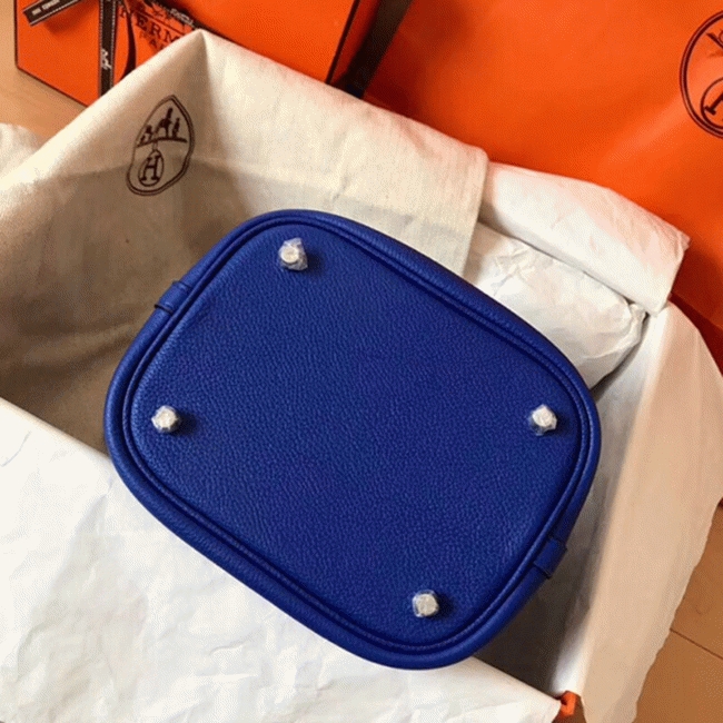 Electric blue knockoff Hermes Picotin Lock 18cm handbag angle 5