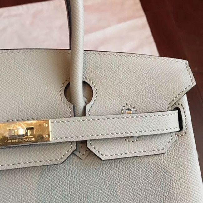 Top-Tier Grey Hermes Birkin 25cm AAA Replica angle 4