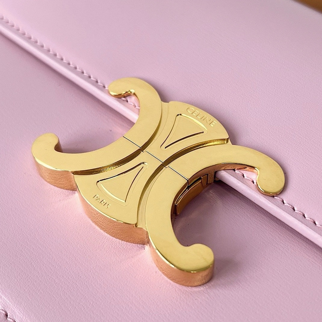 Top Quality Knockoff Celine Triomphe Teen Bag In Pink angle 4